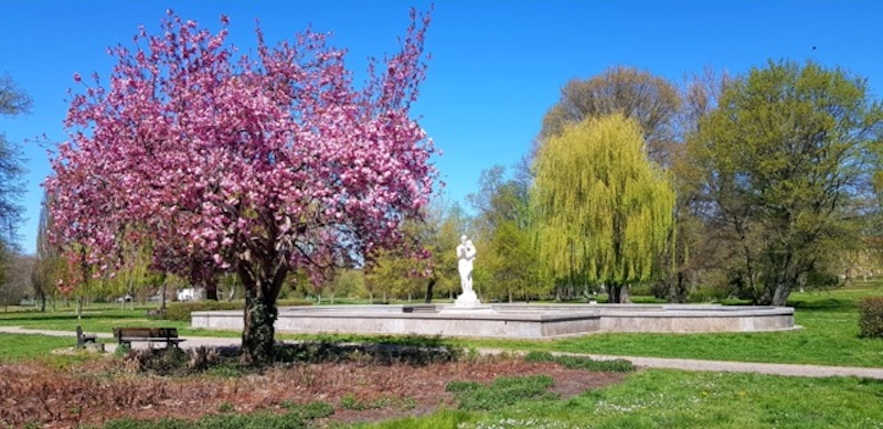 Pittoresker Brunnen "Genesung" im Stadtpark Pittoresker Brunnen "Genesung" im Stadtpark