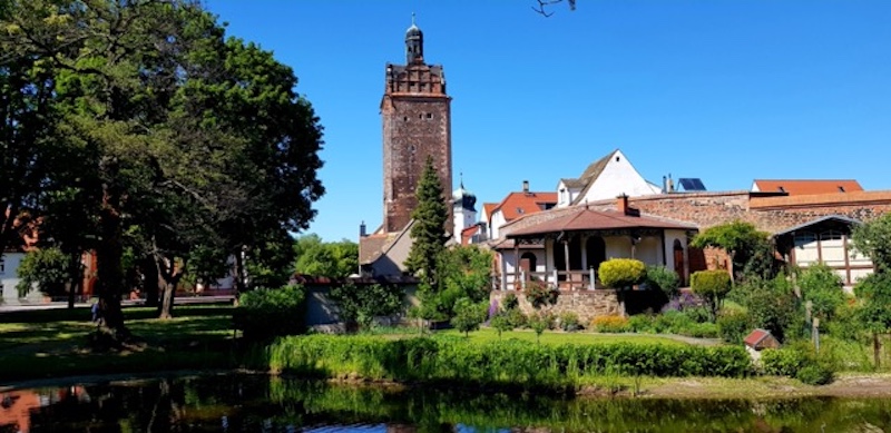 Wallgraben mit dem halleschen Turm Wallgraben mit dem halleschen Turm